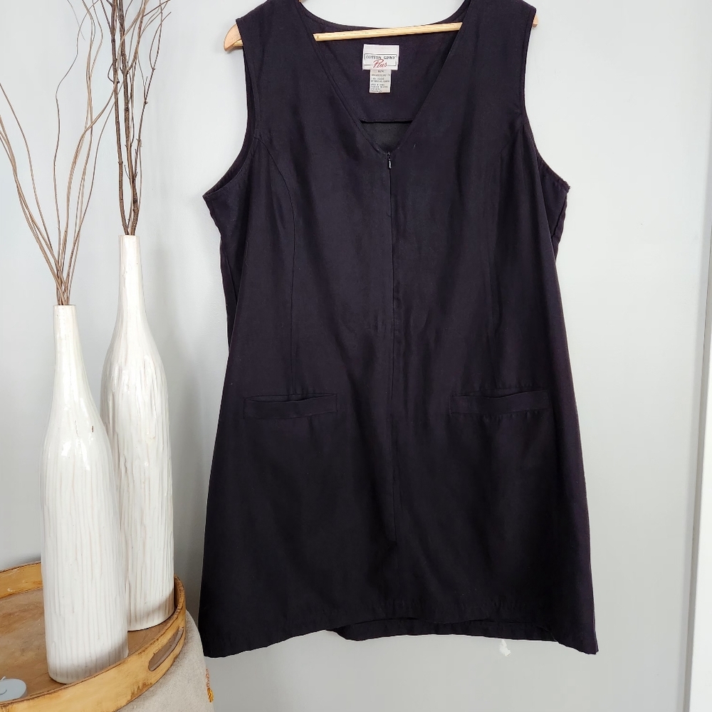 Vintage Cotton Genny Plus Suede Feel Dress